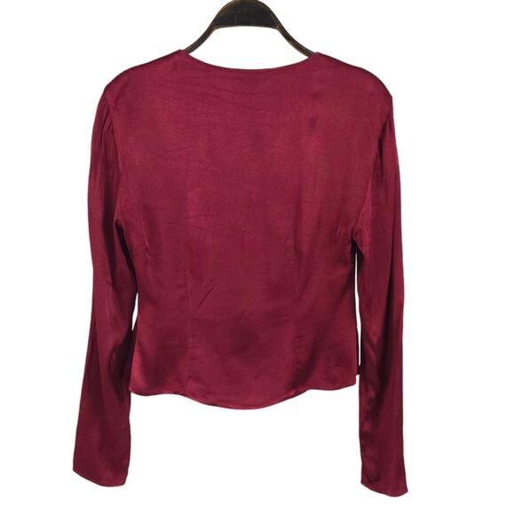 LPA Guilia Top Tie Front Open Long Sleeve Blouse - Picture 4 of 10